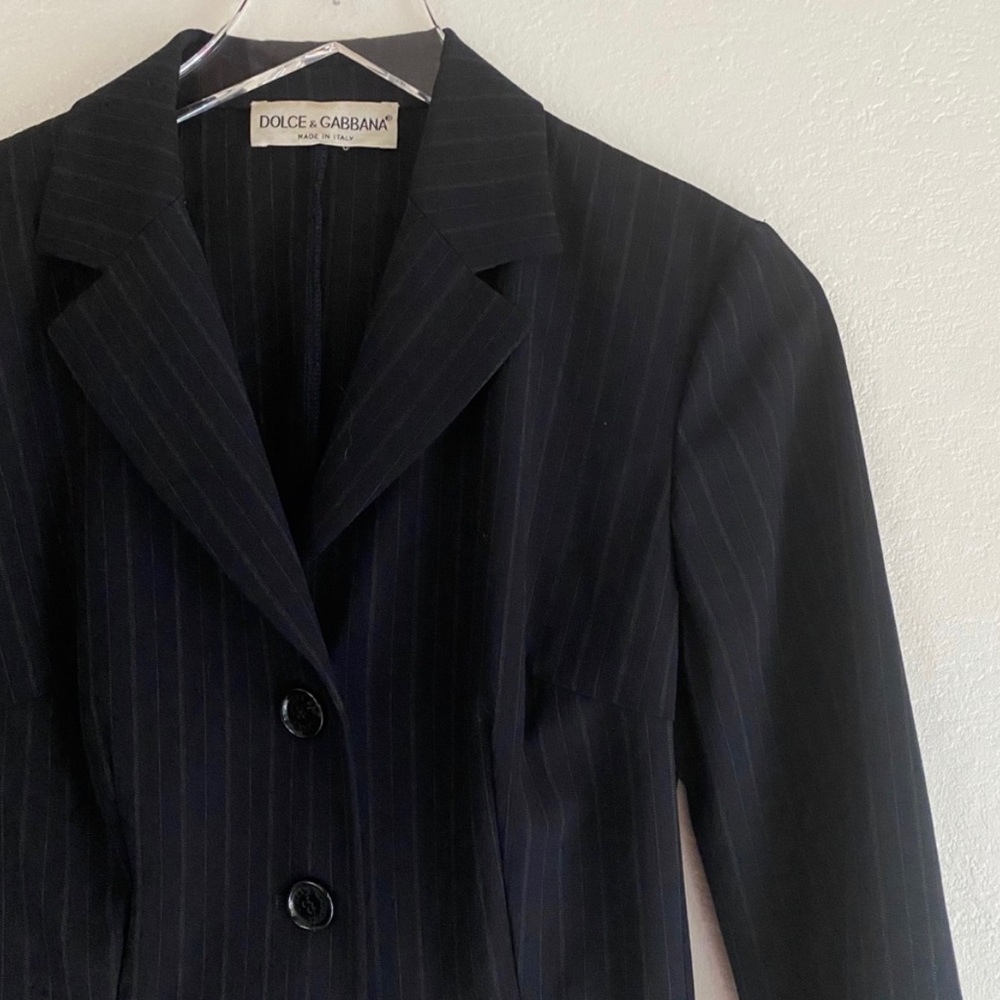vintage pinstripe D&G skirt suit
